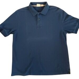 Jos A Bank Mens Navy Polo 100% Cotton Preppy Casual Preowned short sleeve B7‎